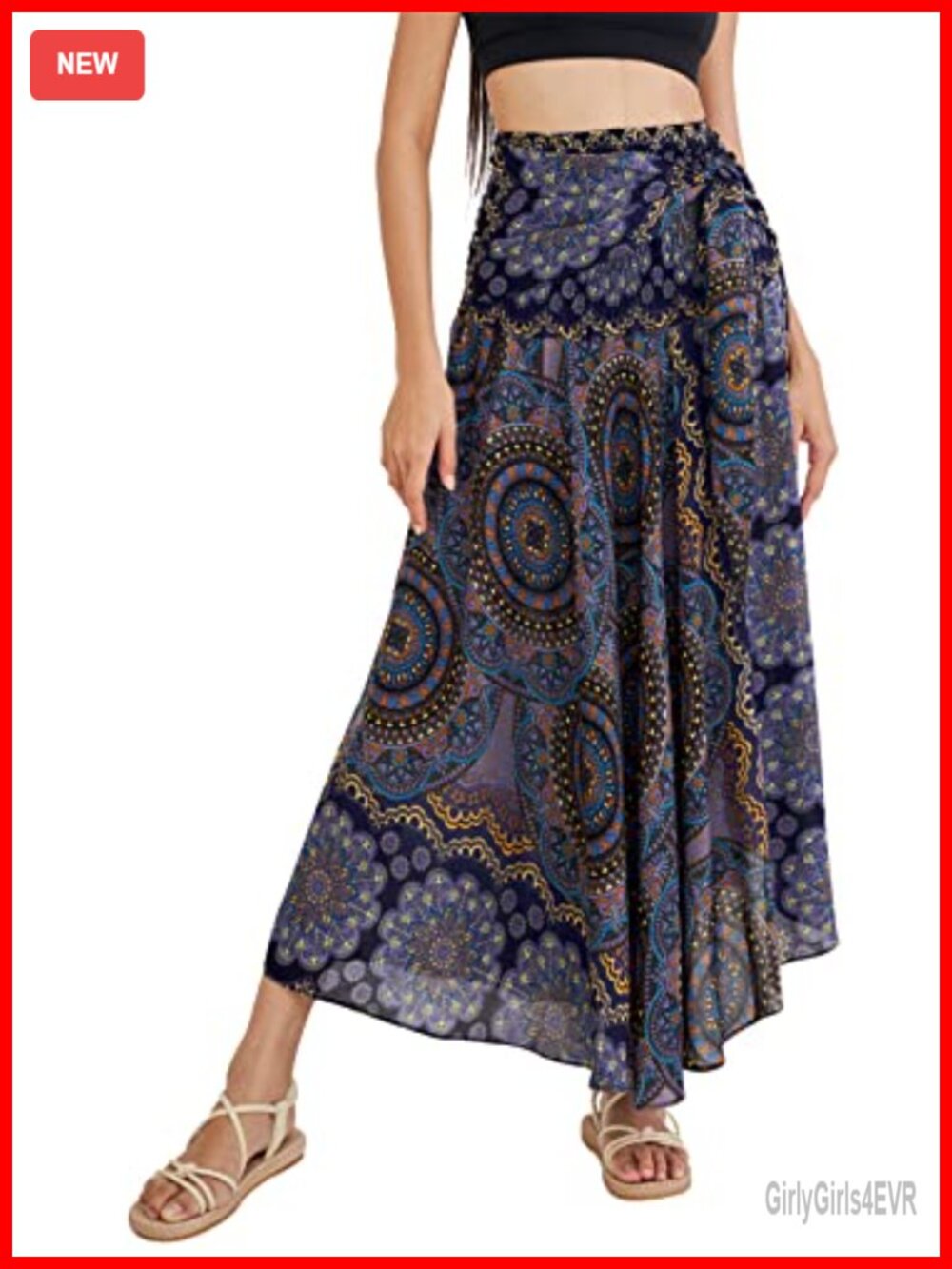 Bohemian Maxi Wrap Skirt Hippie Festival Wear Convertible Dress
